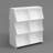 Modern Double-Sided Magazine Rack And Bookshelf Organizer With 12 Storage Compartments, Freestanding Display Shelf For Living Room Or Office, 47.2” High White Storage Cabinet