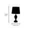 Zellner 45cm Grey Chrome Table Lamp