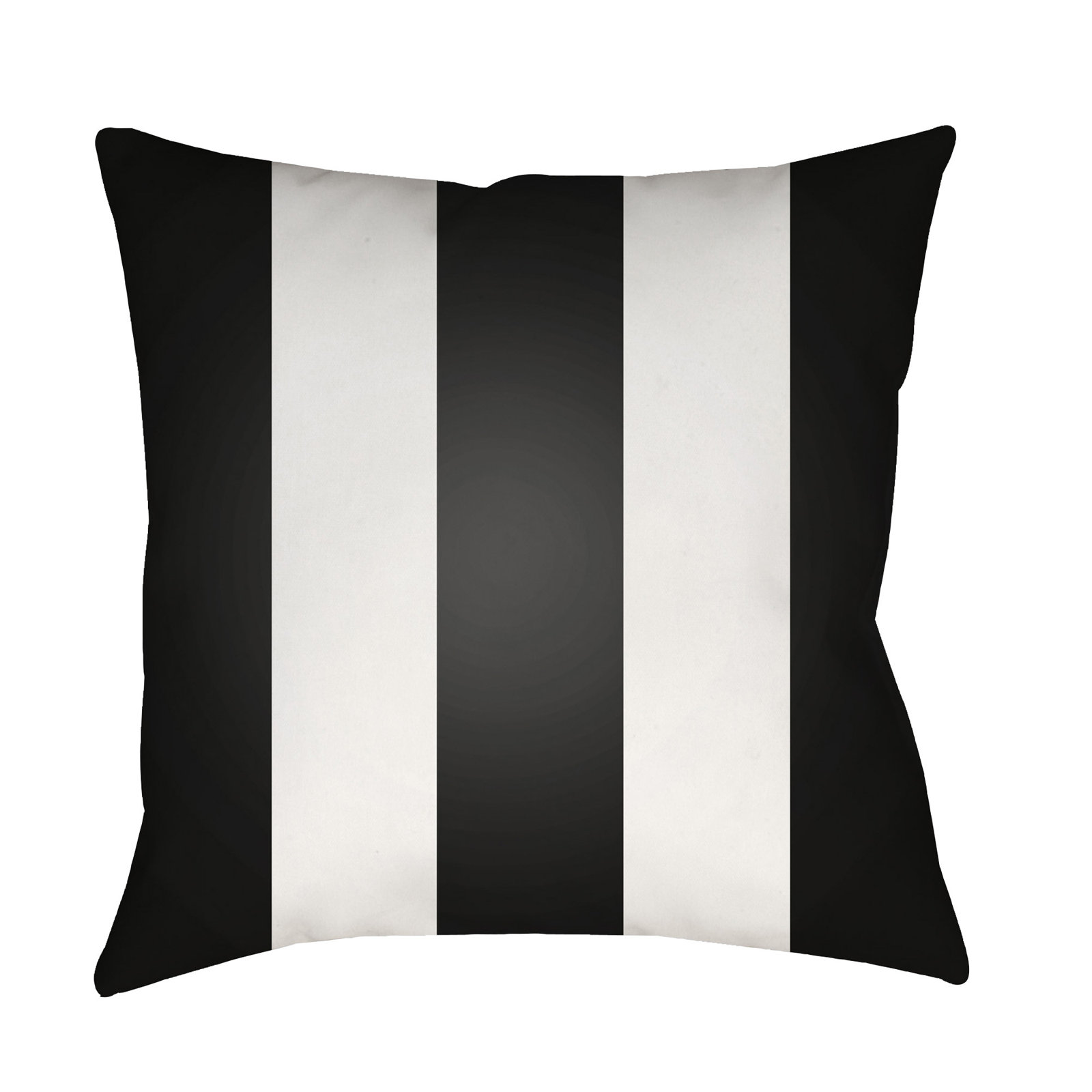 Athena Striped Indoor/Outdoor Throw Pillow, Black, 20" H x 20" W x 4" D
