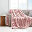 Reversible Faux Fur Mink Fleece Blanket Throw - Ultra Soft Plush Luxury Sofa & Bed Throw, Warm Light-301204285-299321579
