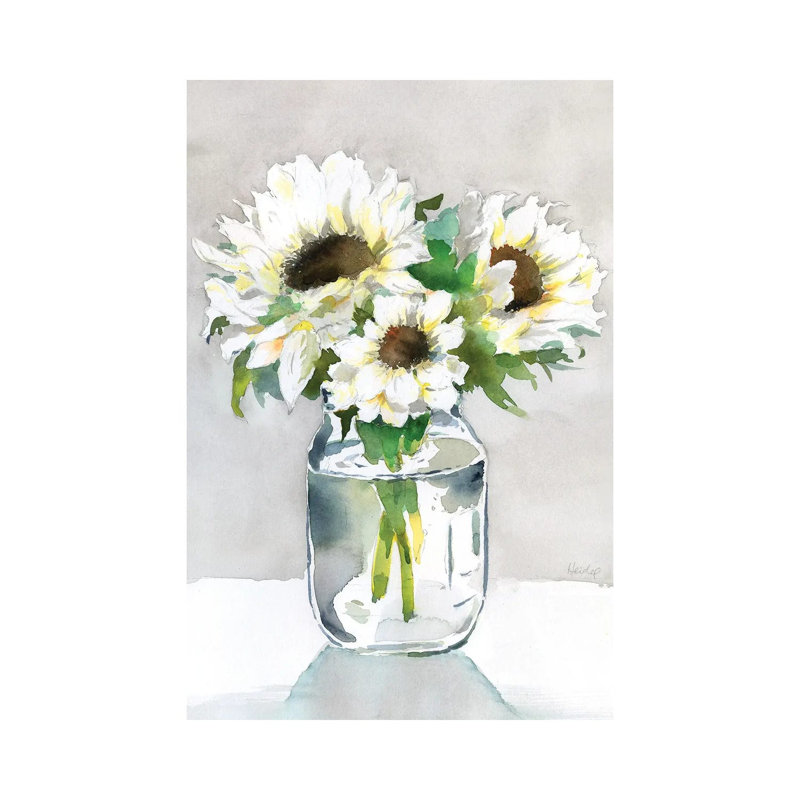 Sunflower II by Theresa Heidel - Wrapped Canvas Print, 20.32 cm H x 30.48 cm W
