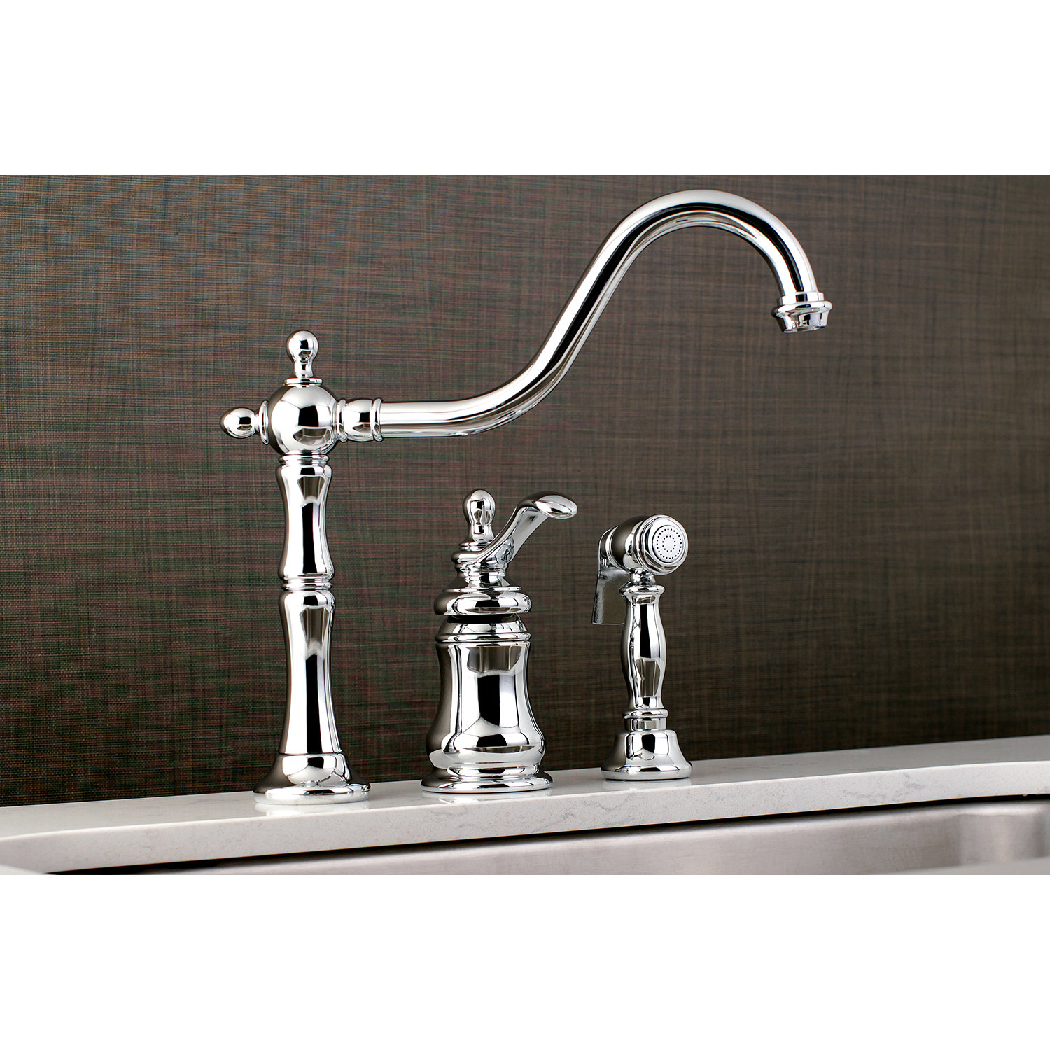 Kingston Brass Templeton Widespread Faucet, Polished Chrome