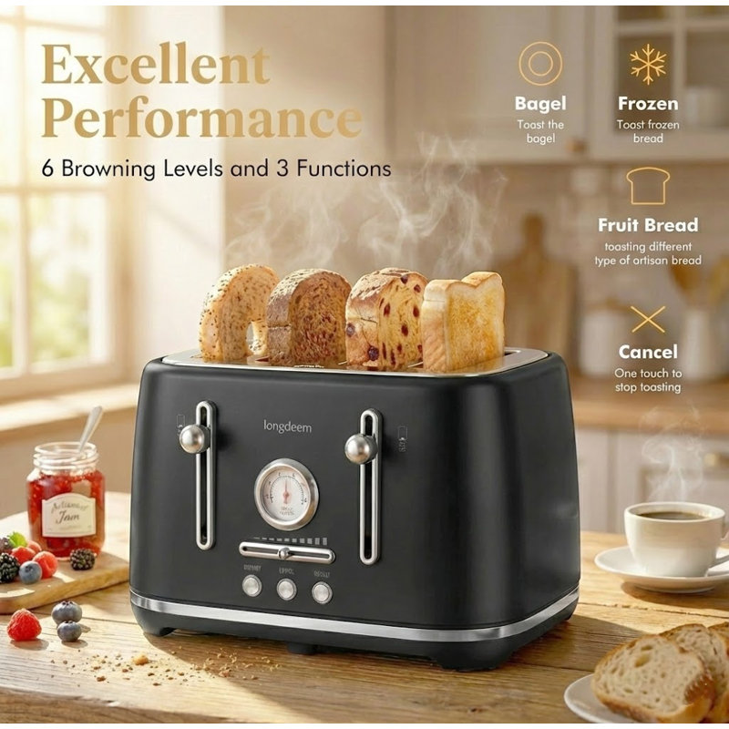 Longdeem toaster, Black