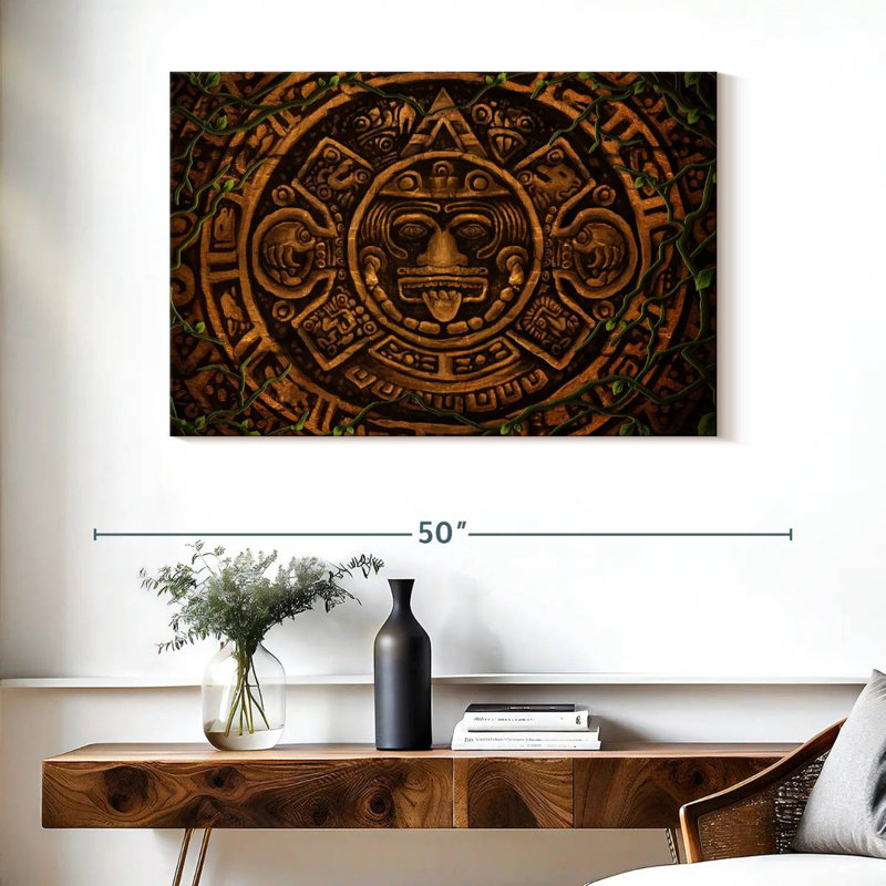 Kerner Aztec Symbol, 26" H x 39" W