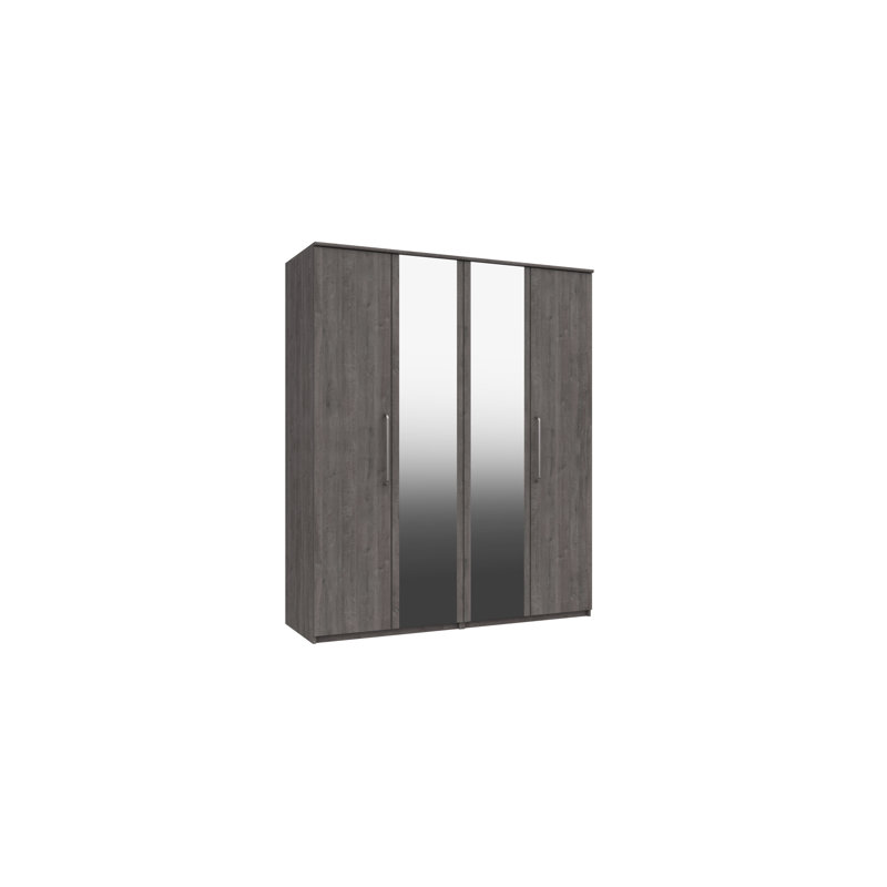 Bushnell 4 Door Wardrobe, Dark Grey