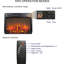 Foyer électrique de 23 pouces: chauffage ultra-mince avec bûche et effets de flammes réalistes. Protection contre la surchauffe de la minuterie télécommandée. 1400 W de chaleur, 5000 / H, 11 réglages de température, 4 réglages de luminosité.