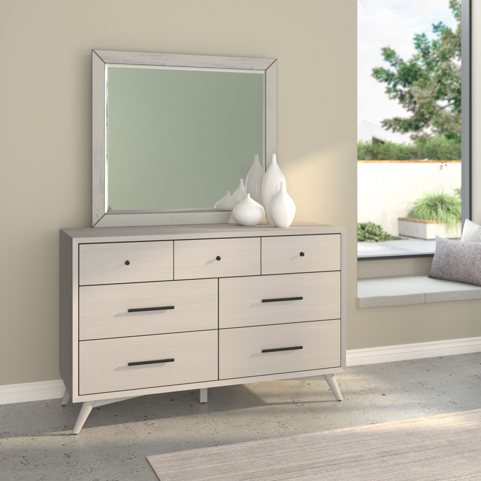 Williams 42" Mirror, Gray