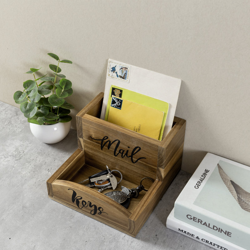 Solid Wood Desk Organiser 