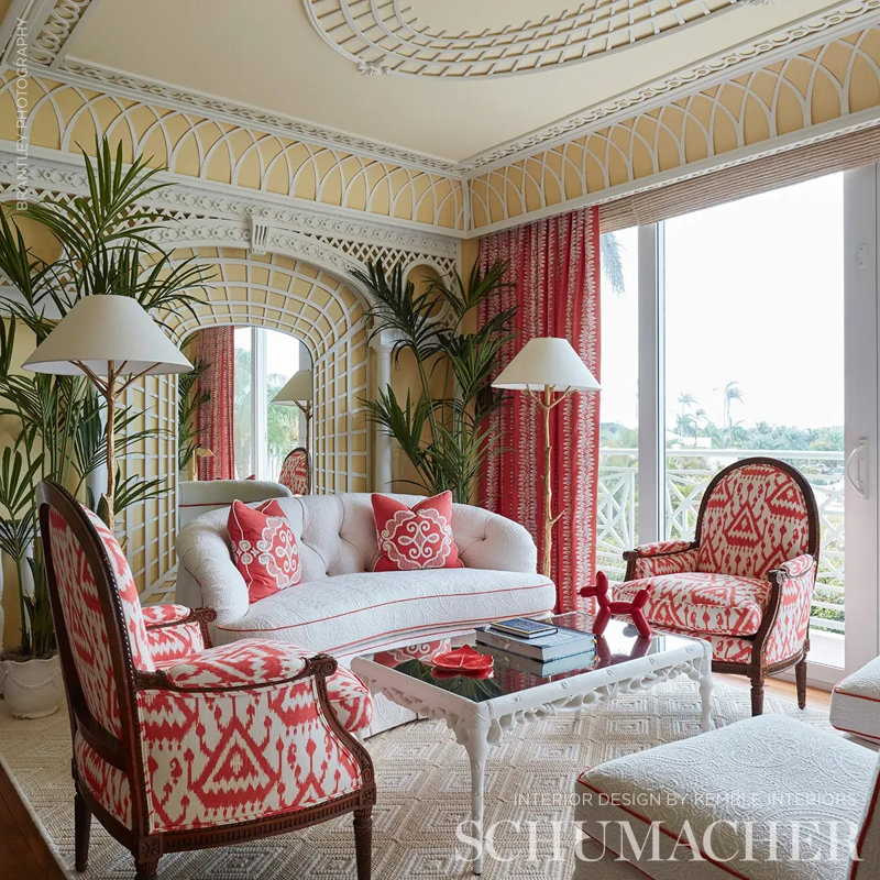Vientiane Linen Fabric, Coral