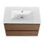 Meuble-lavabo mural 30 po avec lavabo en céramique, 2 tiroirs à fermeture en douceur, ensemble KD-1136040261-1136040265
