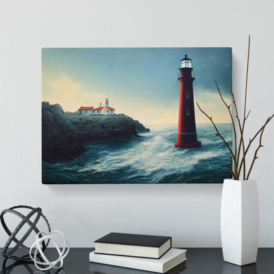 Dramatic Lighthouse - Wrapped Canvas