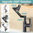 Matte Black Single Hole Bathroom Faucet With Temperature Display And 1080° Swivel-123298114