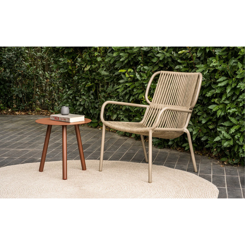 Outdoor Rug In Tessa Sand, Round 5'3"