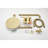 High Bathroom Shower Valve Kit - Brushed Gold Wall Mounted With 10" Stainless Steel Rain Head And Handheld Shower, 2 Way Balance-121169469