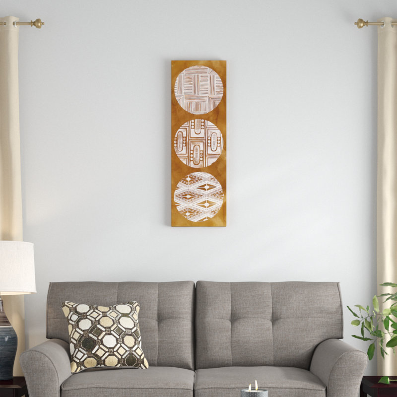 «Tribal Pattern II», impression sur toile, H 36 po x l 12 po x P 1,5 po, Toile tendue