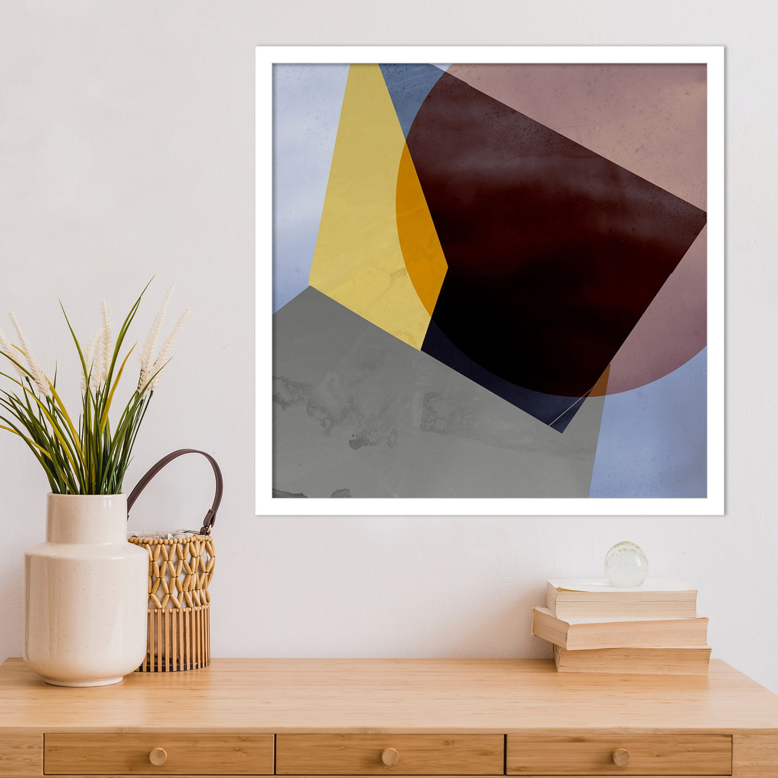 Flagler "Essentially Minimal II" Print, 21" H x 21" W, White