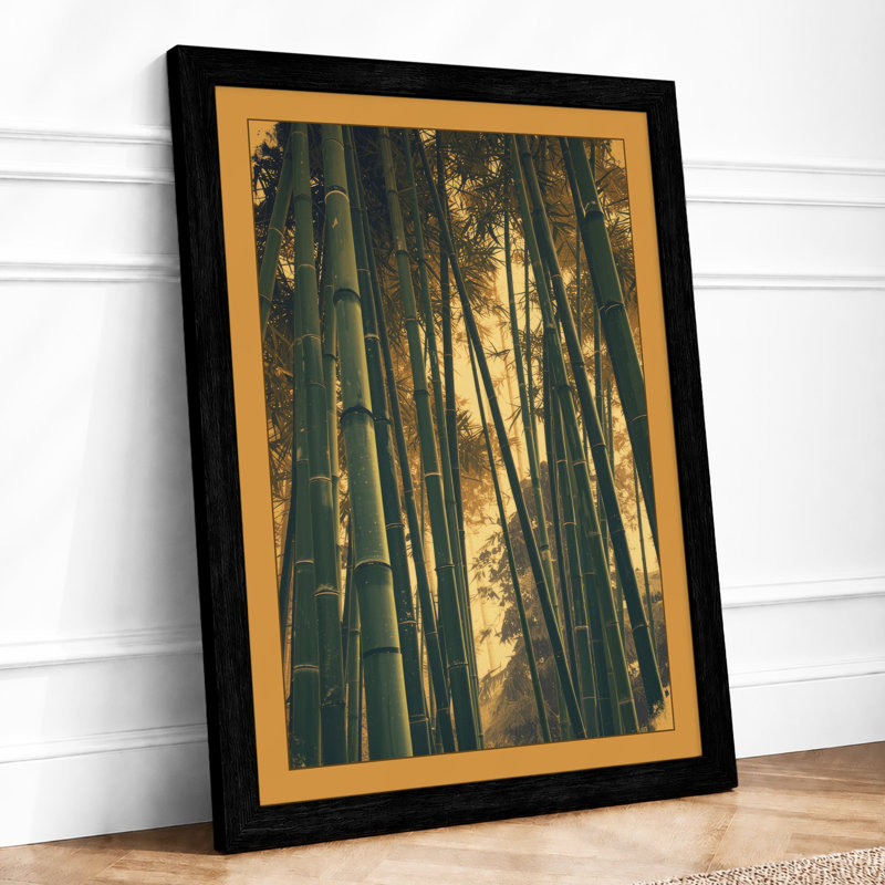 Bamboo Grove Light Japandi - Print, A1 - 84.1 x 59.4 cm, Black
