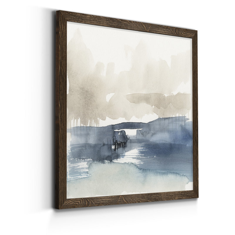 Fog on the horizon IV, reproduction d’art sur toile encadrée, H 17 po x l 17 po x P 1,5 po, Cadre noyer
