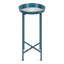 Table de bout élégante en métal argenté et blanc - Accent parfait pour les espaces de vie contemporains-97840251-97840263