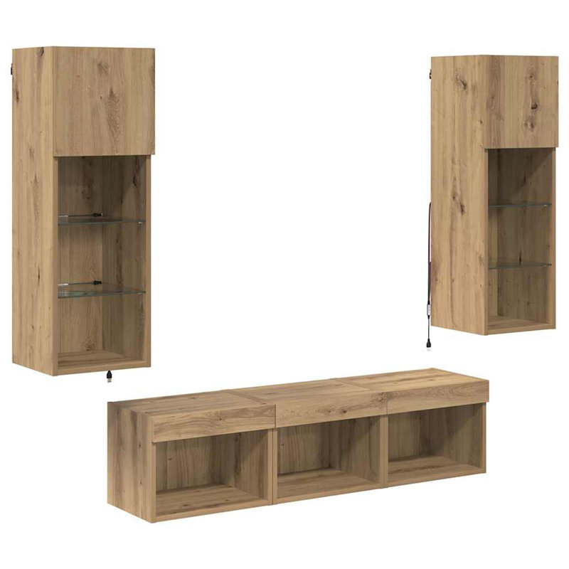 TV Stand for TVs up to 28", Artisan Oak