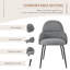 Antin Upholstered Dining Chair With Ergonomic Back And Metal Legs-126460003