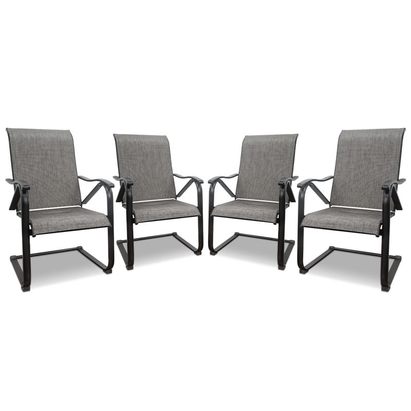 Ensemble de 4 chaises d'extérieur Red Barrel Studio® Patio C Spring