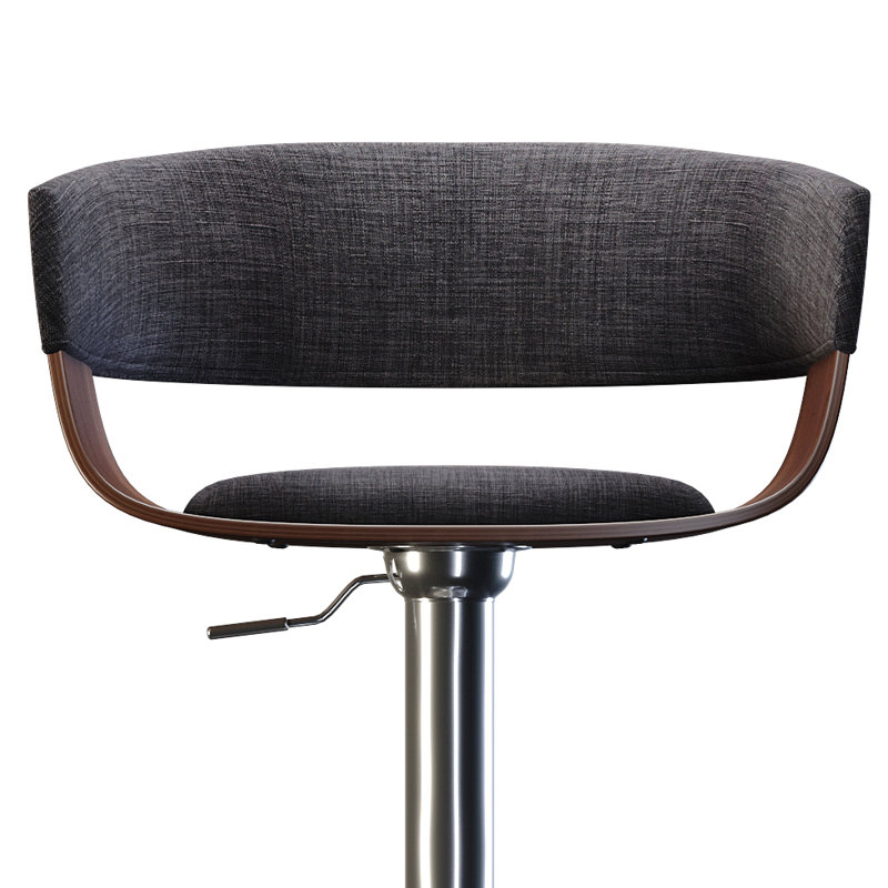 Tabouret de bar pivotant réglable, Noir