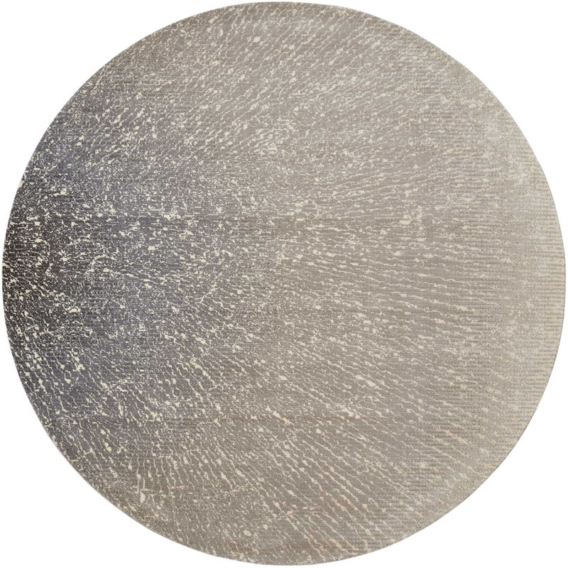 Tapis blanc moderne Cannes, Rond 8 pi