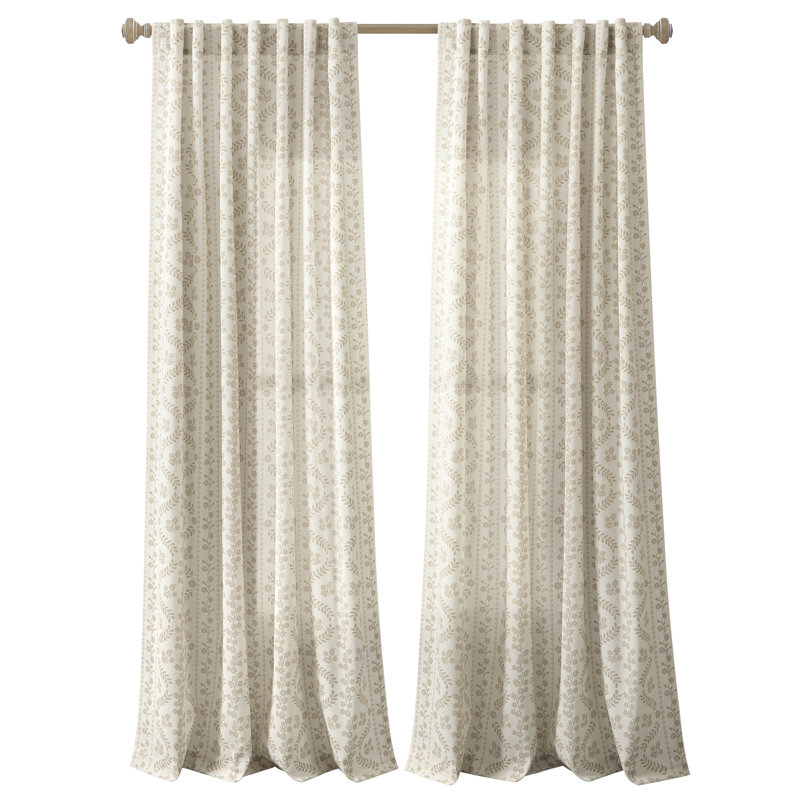 Room Darkening Curtain Pair, Beige