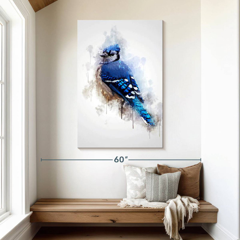Brampt Blue Jay Bird, 48" H x 32" W