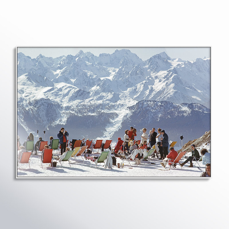 Lounging In Verbier Print by Getty Gallery, 48" H x 72" W x 2" D, White
