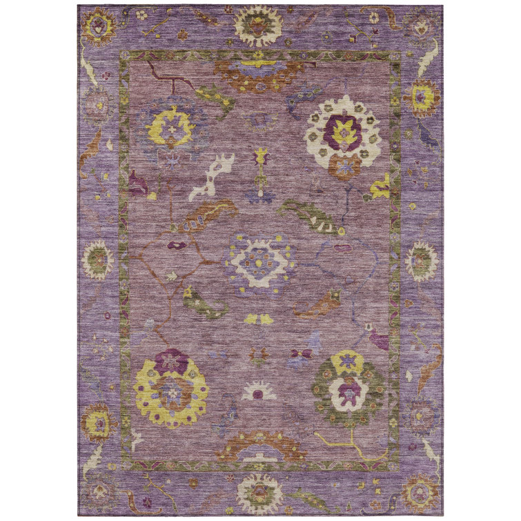 Machine Washable Indoor/Outdoor Kaczor ACN2229 Global Rug