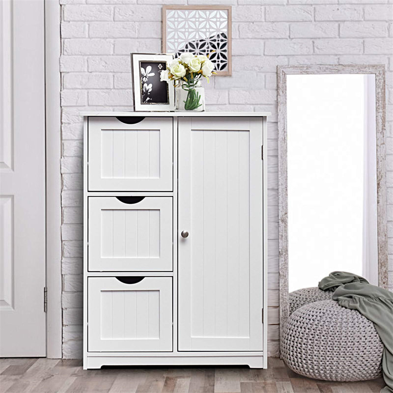 Aashritha Freestanding Bathroom Cabinet, White