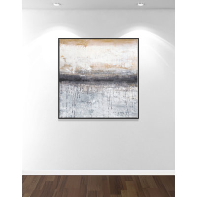 Winter Lake Horizon - peinture à cadre flottant