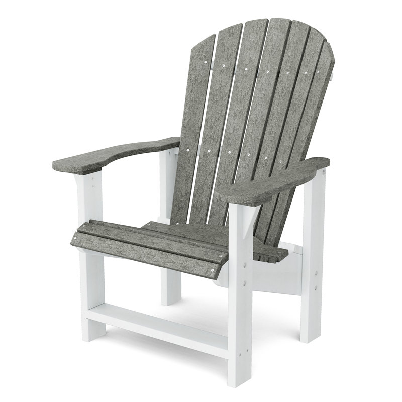 Chaise Adirondack droite Heritage, Gris foncé / Blanc