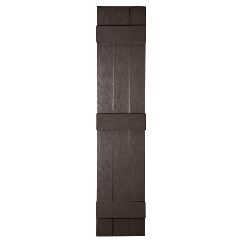 Persiennes personnalisées fermées à 3 planches, Brun Sienna, 68"