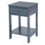 Set of 2 Irmtraud Petite 1-Drawer Blue Bedside Tables, Premium End Table