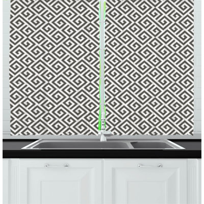 Geometric Pointed Kitchen Curtain