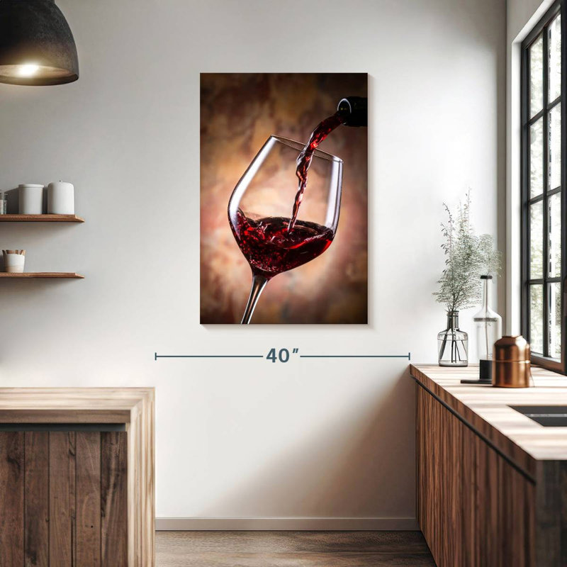 Yarlin - vin rouge en verre, H 39 po x l 26 po