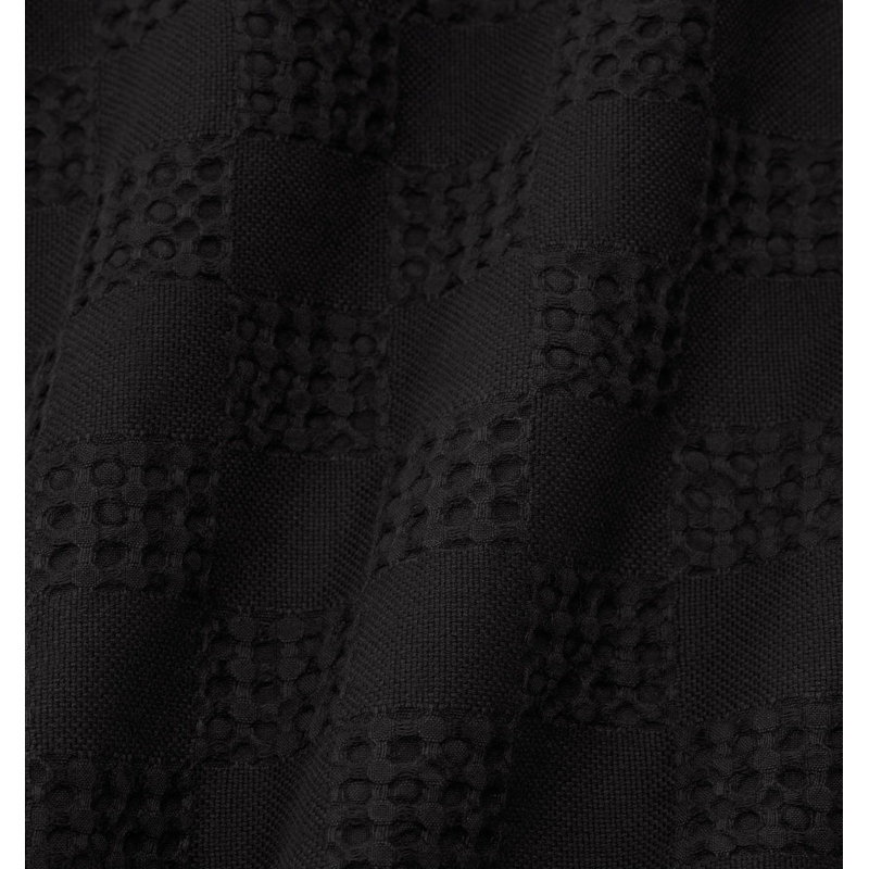 Straccio Cotton Waffle Tea Towel, Black