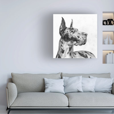 Melissa Great Dane Portrait II by Melissa Wang - Wrapped Canvas Graphic Art