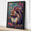 Squirrel Among Flowers Boho - Wrapped Canvas-1512833570-1512833571