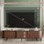 Meuble télé 70 po Mid-Century, meuble télé pour téléviseur de 80 po, meuble télé avec portes tambour, tiroirs cannelés, console de salon, chambre à coucher