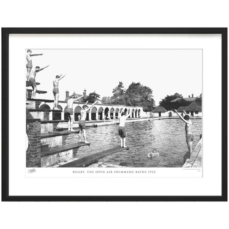 Rugby, The Open Air Swimming Baths 1932 by Francis Frith - Single Picture Frame Print, 40cm H x 50cm W x 2.3cm D