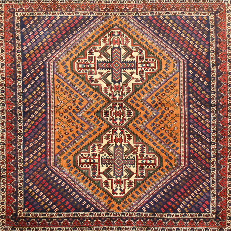 Southwestern Indoor Rug, Square 6'