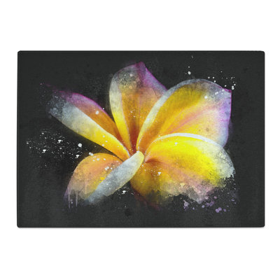 Frangipani Flower Paint Splash Chopping Board
