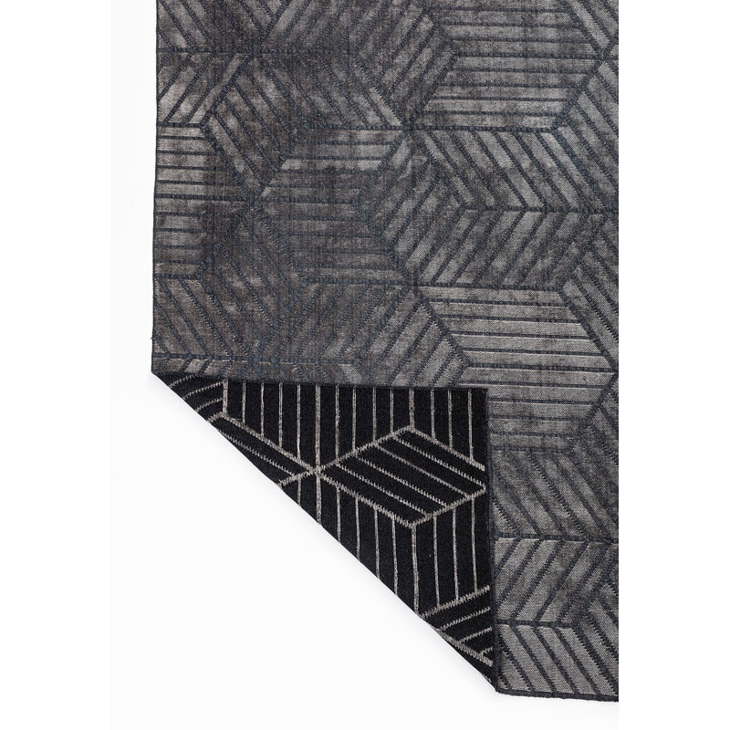 Rapture Geometric Shapes Area Rug in Gray, Rectangle 6'7" x 8'3"