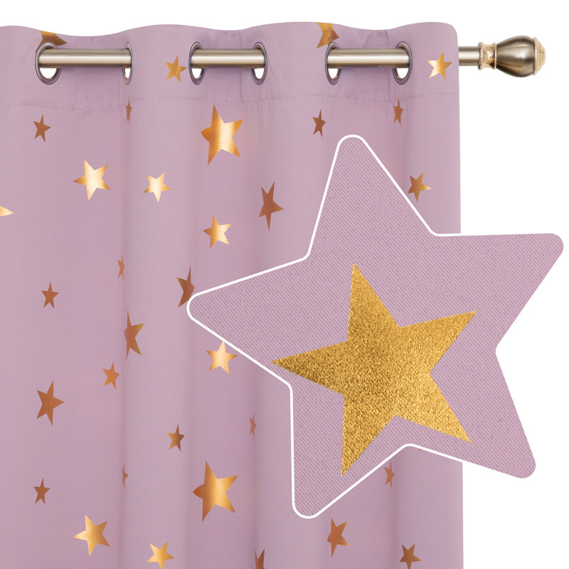 Marcela Eyelet Room Darkening Thermal Curtain, Width 117 x Drop 183 cm, Pink Lavender