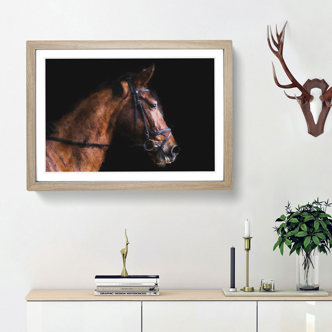 Horse Portrait - Picture Frame Painting Print