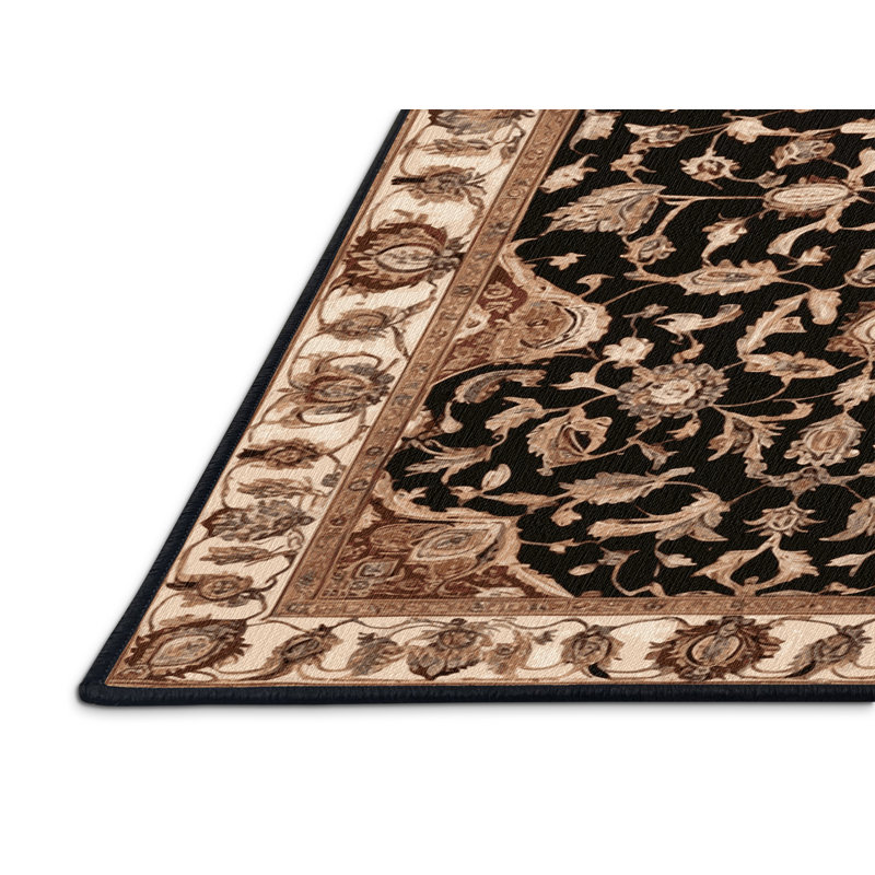 Tapis brun lavable à la machine, Rectangulaire 8 pi x 10 pi